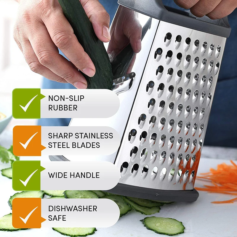 https://ae01.alicdn.com/kf/H6dfc64dc1cf041a5a9effec8ea33390f5/Multifunction-Professional-Box-Grater-Stainless-Steel-with-4-Sides-Best-for-Parmesan-Cheese-Vegetables-Ginger-XL.jpg