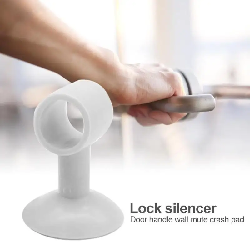 2/4/6/8/10pcs Anti Collision Silicone Door Handle Silencer Crash Pad Suction Cup Type Cabinet Door Handle Lock Silencer Fender