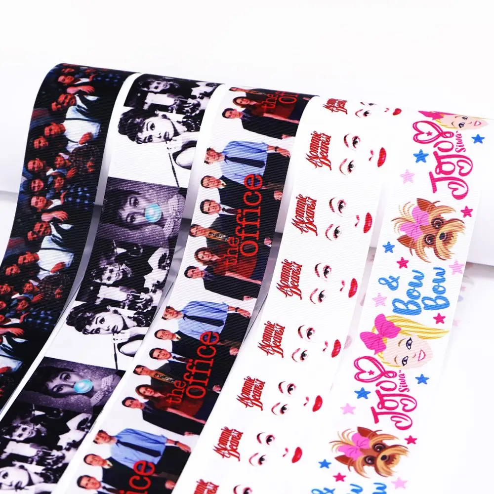 

Free shipping 50 yard per size cartoon ribbon printed grosgrain ribbon 30873