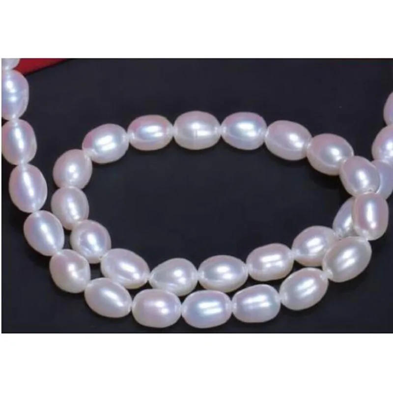 

AAA SOUTH SEA BAROQUE WHITE 9-10mm PEARL NECKLACE 14K YELLOW GOLD CLASP 18" jj