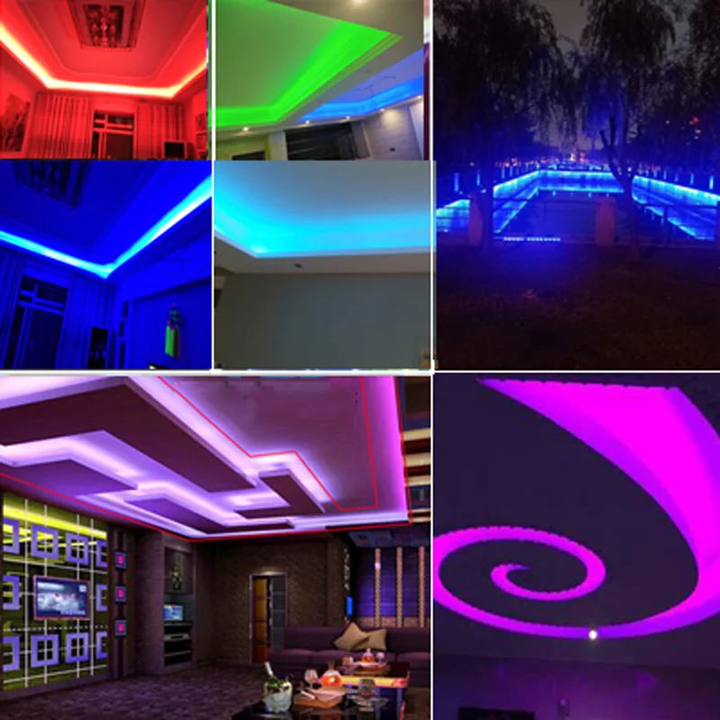 220V Светодиодные ленты светильник RGB SMD 5050 Светодиодная лента с дистанционным управлением Водонепроницаемый гибкий неоновый светодиодный светильник s для дома и улицы украшения комнаты лампа