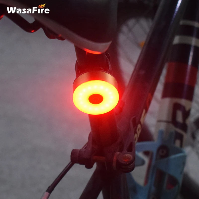 WasaFire Mini LED Bike Rear Light USB Rechargeable Bicycle Taillight MTB Helmet Backpack Lamp Night Cycling Warning Lights