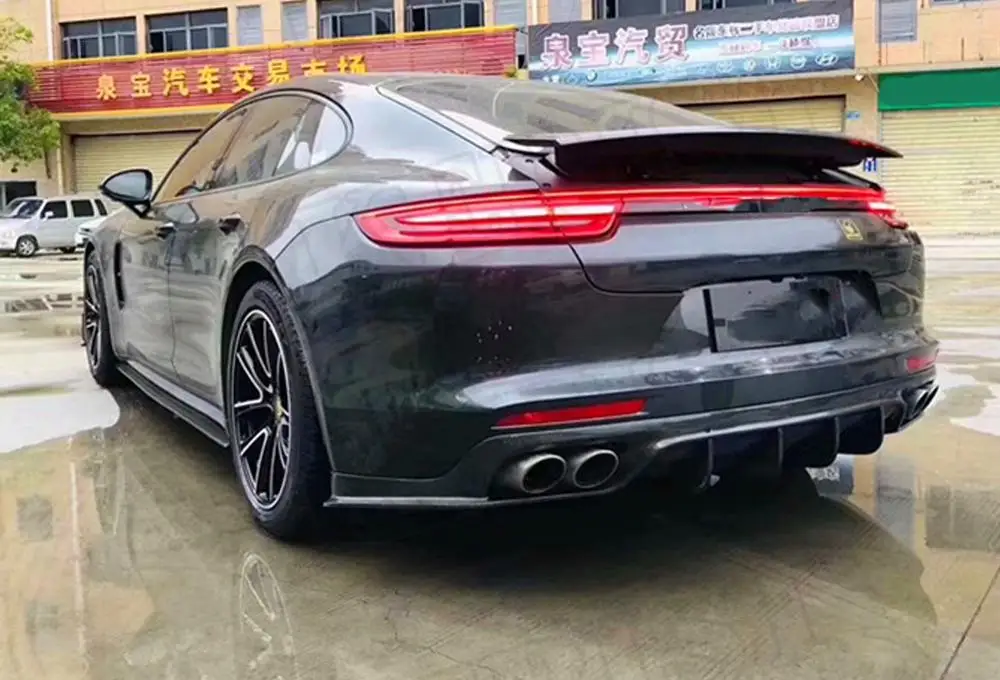 971 карбоновые боковые юбки для автомобиля фартук для Porsche Panamera 971 комплект кузова автомобиля