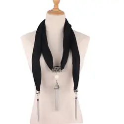 Мода mujer шеи зажим для шарфа шали кулон ювелирные изделия ожерелье палантин аксессуары для одежды японский красота шали шарф для девочек и