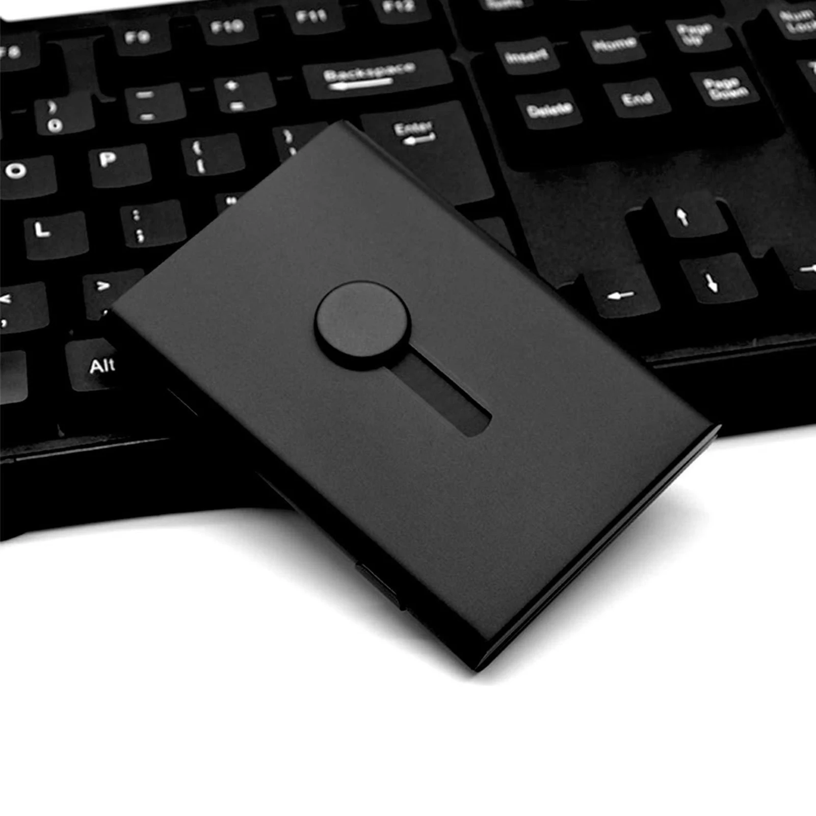 Business Card Holder Thumb-Drive Business Card Case Silde Out Business Card Holder Credit Card Case for Men Women