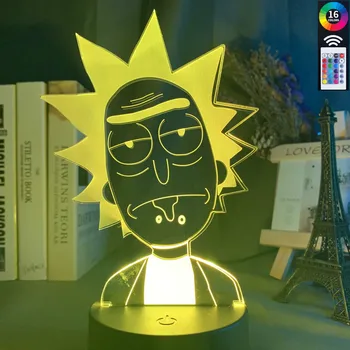 

3d Lamp Rick And Morty Kids Bedroom Decor Light Usb Battery Powered Nightlight Colorful Led Night Light Rick & Morty Gift