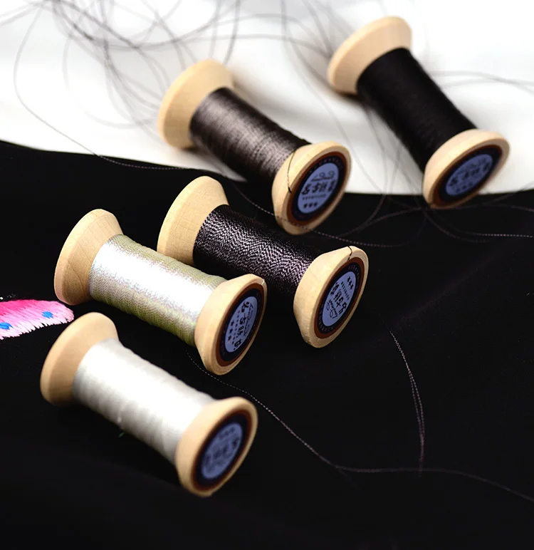 black and white series of Gold thread/French embroidery thread/embroidery spool/colorful gold embroidery thread /50 meters/roll
