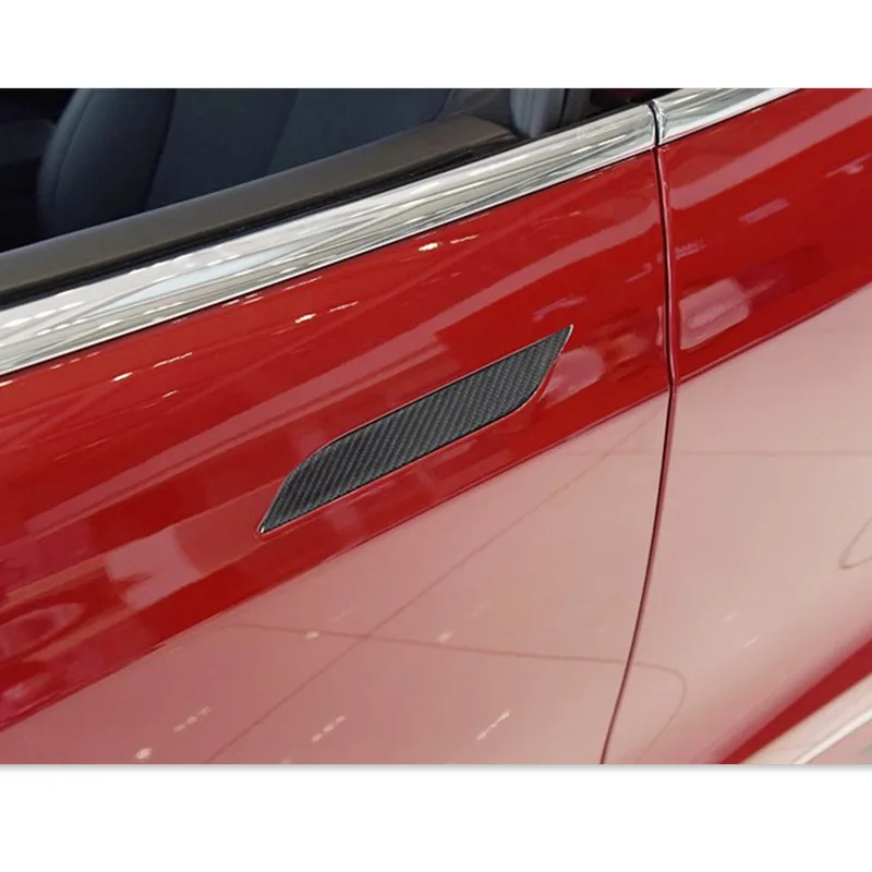 Suitable for Tesla Model S Scratch-Resistant Anti-Wear Luxury Artistic Carbon Fiber Door Handle Protection Adhesive Paper Modifi