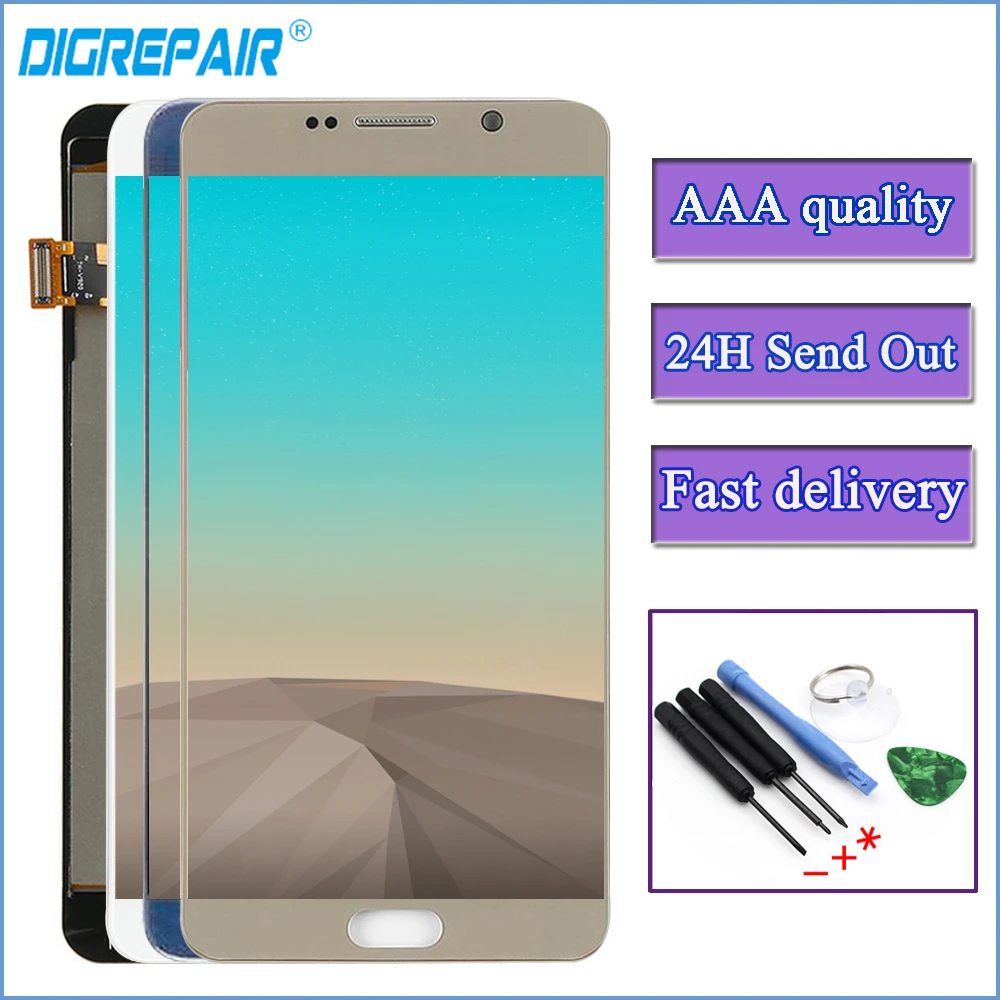 Для samsung Galaxy Note 5 lcd N920 N920F N920P N920A N920C ЖК-дисплей с сенсорным экраном дигитайзер Замена для samsung Note 5 lcd