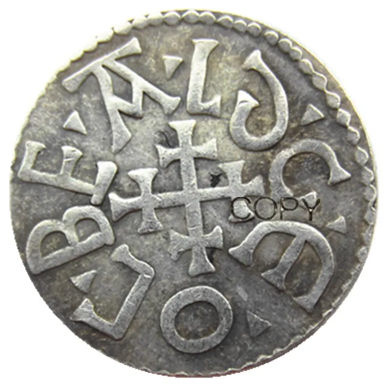 Великобритания(02) Великобритания 796-821 король Coenwulf из Mecia 1 пенни Посеребренная Имитация монеты
