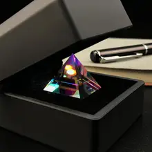 Призма Пирамида кристалл оптические линзы шестигранный яркий светильник Призма многоцветный стеклянный луч разделяющий оптический Эксперимент Инструмент