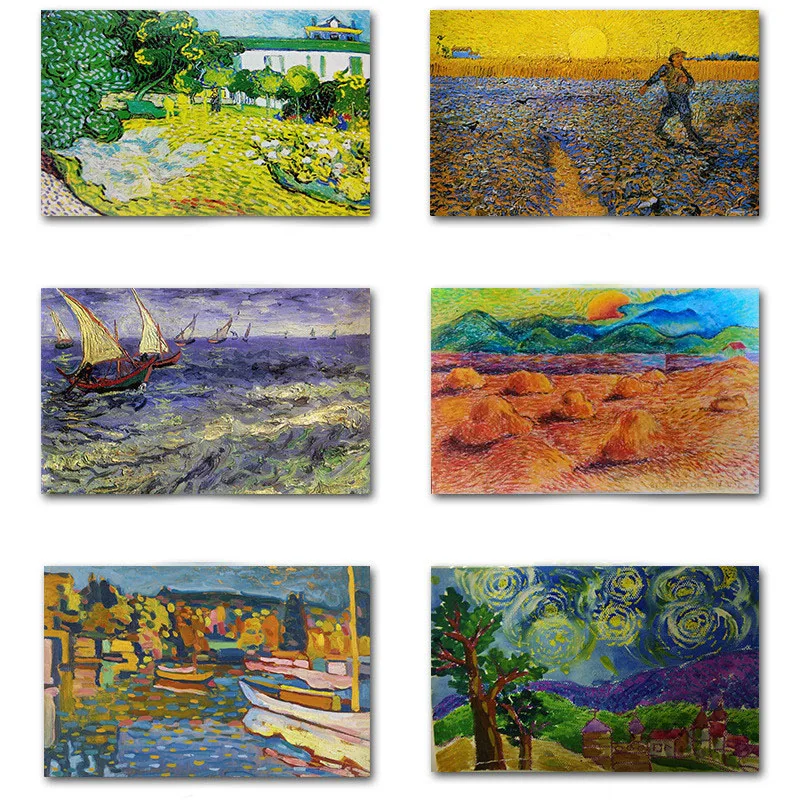 

Famous Van Gogh Cafe Terrace At Night Oil Painting Reproductions on Canvas Posters and Prints Wall Art Picture for Living Room
