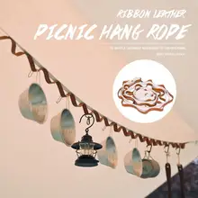 

Indeformable Helpful Tent Canopy Accessories Clothesline Anti-slip Laundry Line Adjustable for Family