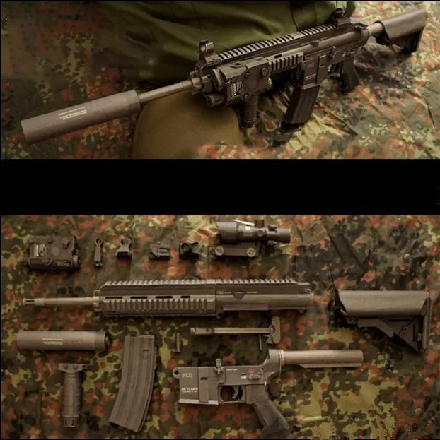 3D бумажная модель M416 винтовка бумага ремесло ручной работы Развивающие головоломки детские игрушки «сделай сам» подарок на день рождения 2196