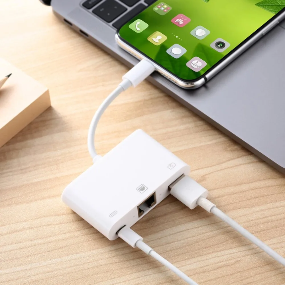Сетевой кабель для мобильного телефона, конвертер в Rj45, соединительный кабель для мобильного телефона, три в одном, многофункциональный Ethernet