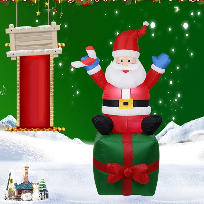 1.8M Inflatable Santa Claus Outdoors Christmas Decoration For Home navidad Ornaments Xmas New Year Party Garden Decor