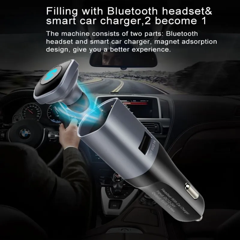 11 2 в 1 Bluetooth fm-передатчик Bluetooth наушники беспроводные аудио радио mp3-плеер громкой связи музыка USB автомобильный Cargador