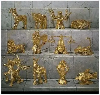 

12pcs/set Anime Q Version 12 Constellation Statue Animal Saint Seiya Pvc Action Figure 6cm Toy With Original Box