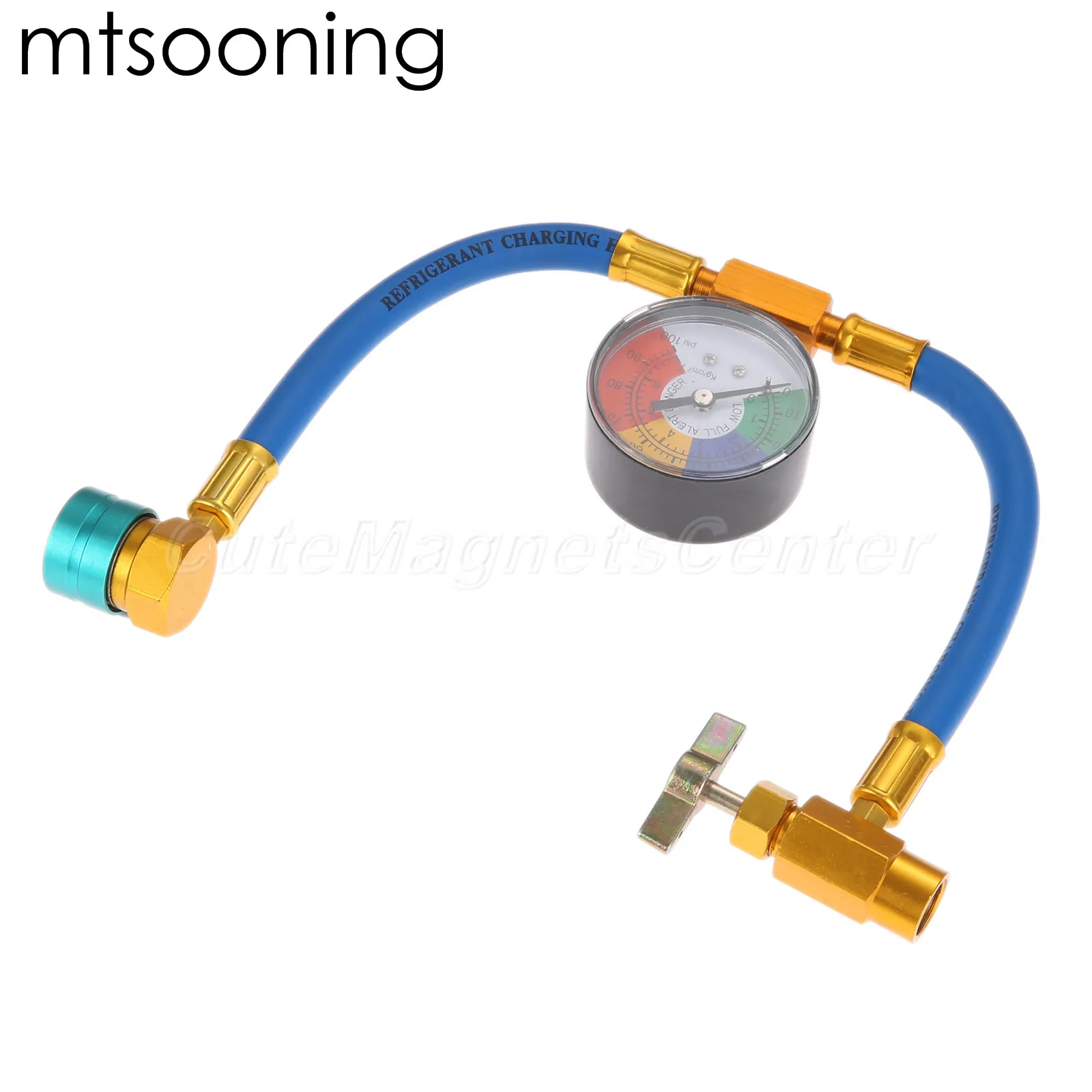 Mtsooning A/C R-1234yf зарядный шланг с манометром Соединительный комплект для автомобиля кондиционер давление хладагента зарядный шланг