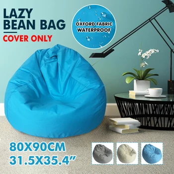 

Lazy BeanBag Sofas Waterproof Stuffed Animal Storage Toy Bean Bag Solid Color Chair Cover Beanbag Sofas Without Lining