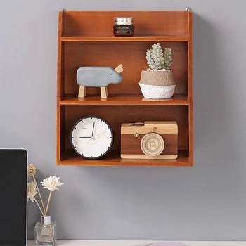 

Storage Shelf Hanging Durable Creative Sundries Organizer Desktop Storage Rack Storage Cabinet Three-Layer Cabinet for Home Wall