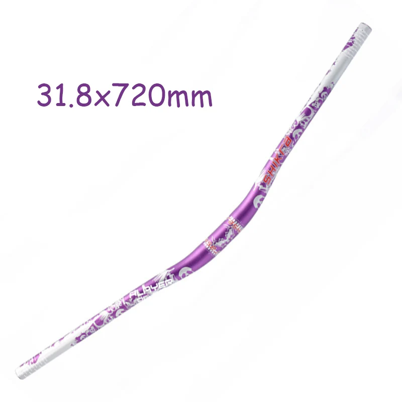 Purple 31.8x720mm Алюминиевый сплав для горного велосипеда, руль велосипеда в форме ласточки, 780 мм, мм, MTB, руль для велосипеда, Аксессуары для велосипеда - Цвет: Purple 31.8x720mm