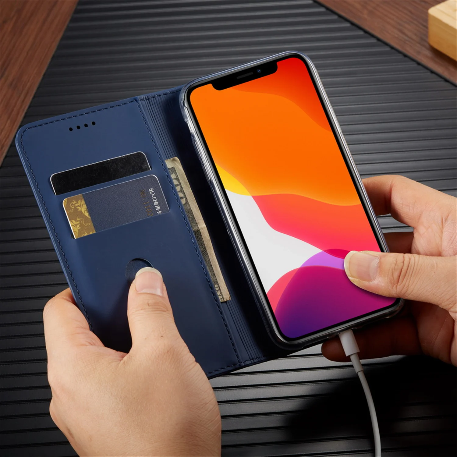 Роскошный кожаный магнитный флип-чехол для IPhone Xr X Xs 11 Pro Max кошелек держатель для карт Обложка для IPhone 8 7 6 6s Plus 5 5S Etui
