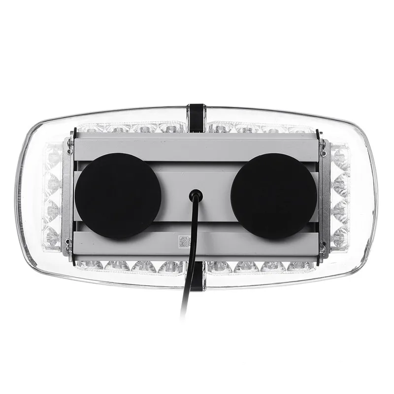 24 LED Car Roof Flashing Strobe Emergency Light DC 12V Amber White Beacon Warning Lights 7 flash patterns