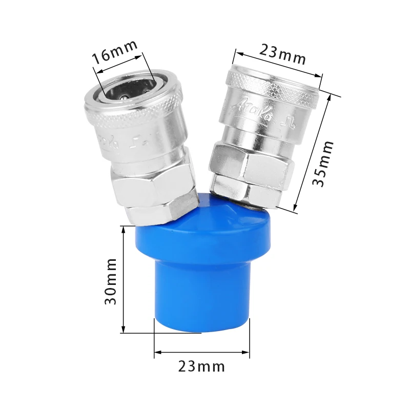 Round two-way Gas Distributor Pneumatic Fittings Quick Coupler For Air Compressor Adapter Ejector Split System Splitter Connector Hardware SML - Цвет: Round two-way
