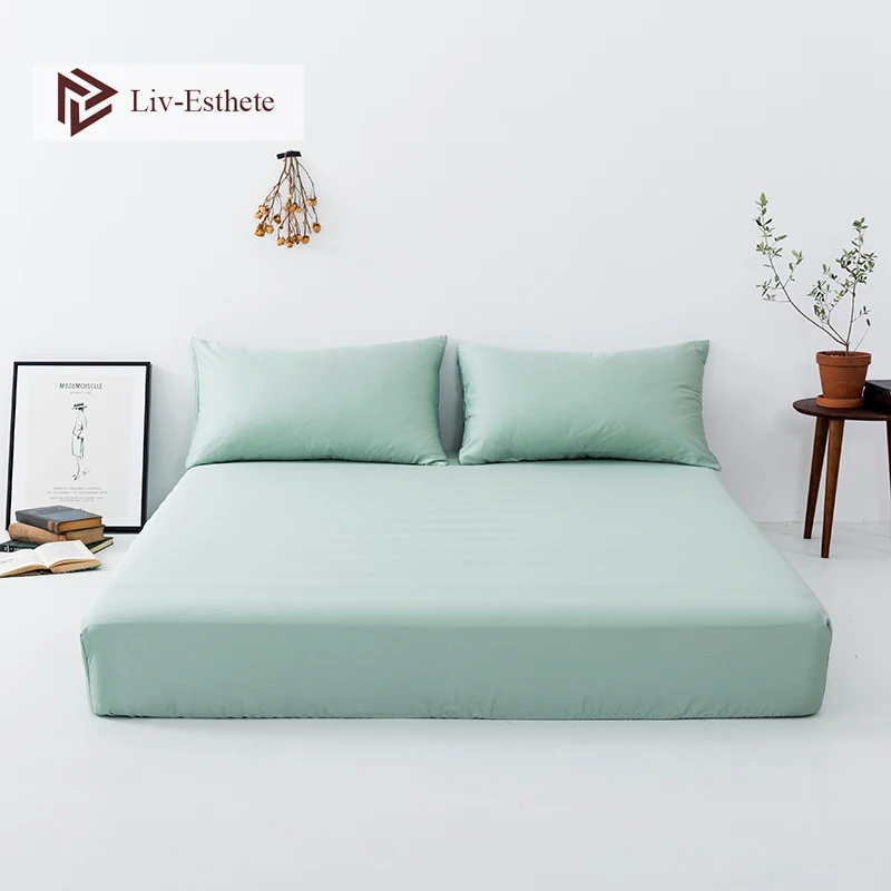 Liv-esthete drap-housse pour femmes | Luxe 100% soie coloré, soyeux sain Double reine roi couverture matelas draps de lit taie d'oreiller