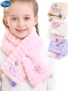 

HOT Disney Frozen Elsa & Anna Winter Thicken Pluche Faux Konijnenbont Sjaal Effen Kleur Kraag Sjaal Kids Sjaals Warm Meisjes