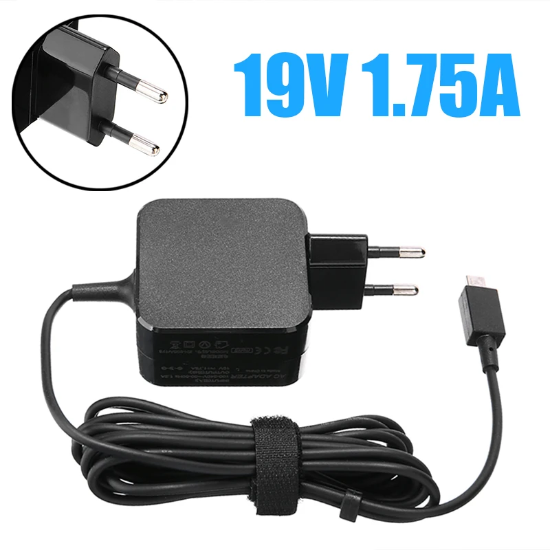 Для ноутбука Asus 19V 1.75A 33W EU Plug AC зарядное устройство адаптер питания для ASUS Eeebook X205 X205T X205TA зарядное устройство для ноутбука