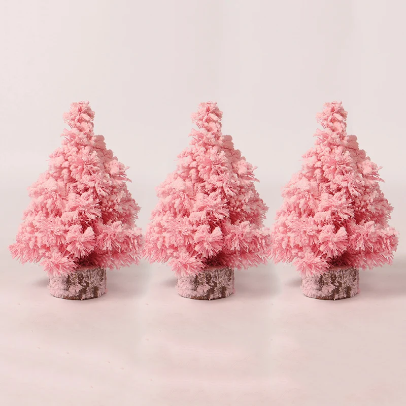 ПВХ искусственная мини-елка украшения Праздничная вечеринка украшение дома розовая искусственная Рождественская елка