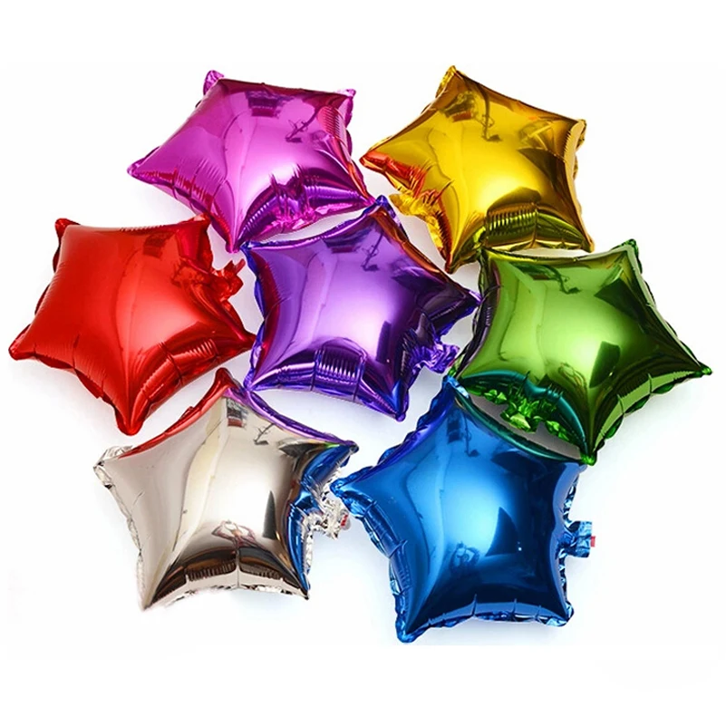 

10pcs/lot 10 inch Five-pointed star foil balloon baby shower wedding children's birthday party decorations kids balloons globos