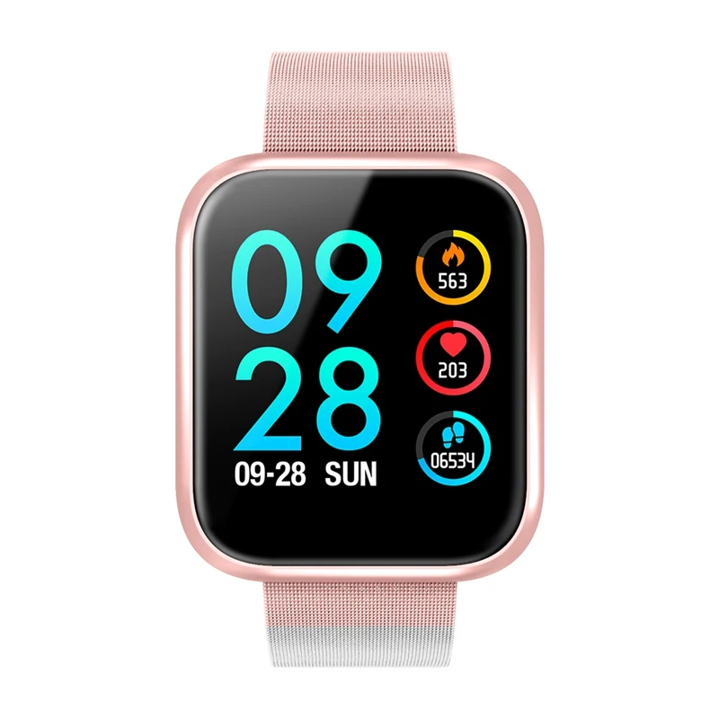 Женские IP68 Водонепроницаемые Смарт-часы P70 P68 Bluetooth 4,0 Смарт-часы для Apple IPhone xiaomi LG монитор сердечного ритма фитнес-трекер - Цвет: P68-pink steel