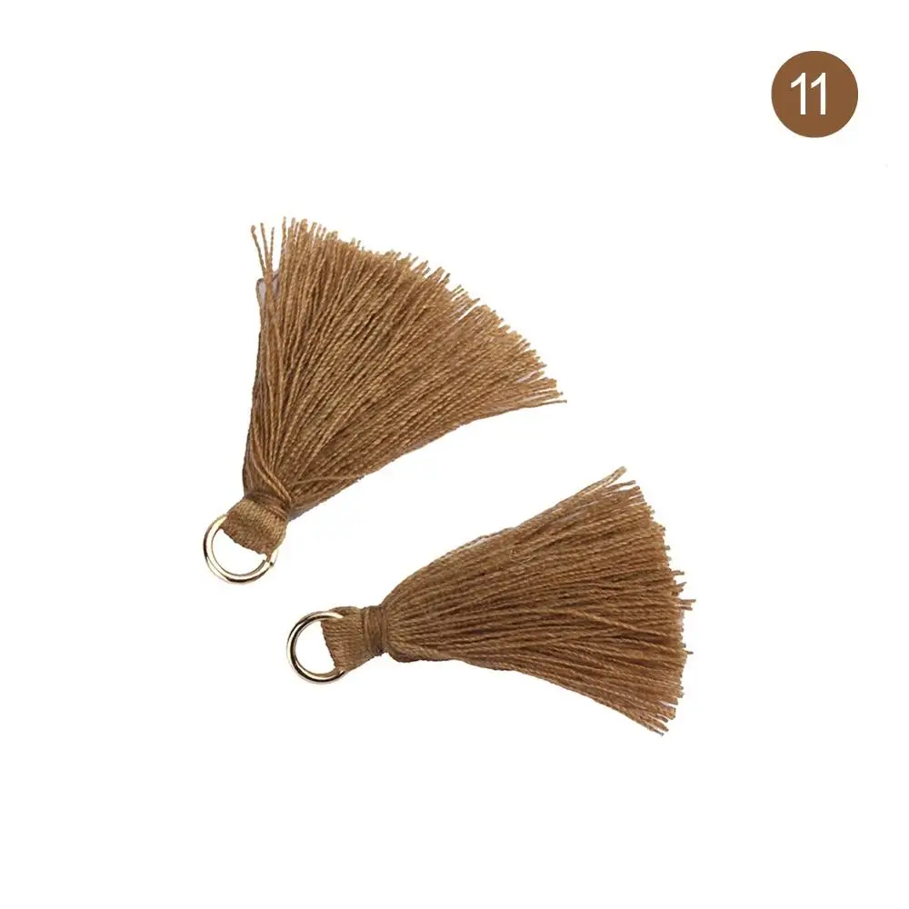 color 11 50 шт цветные мини кисточки бахрома кулон DIY вечерние висячие кольца шнуры кисточка отделка одежды шторы украшения кисточки кружево - Цвет: color 11