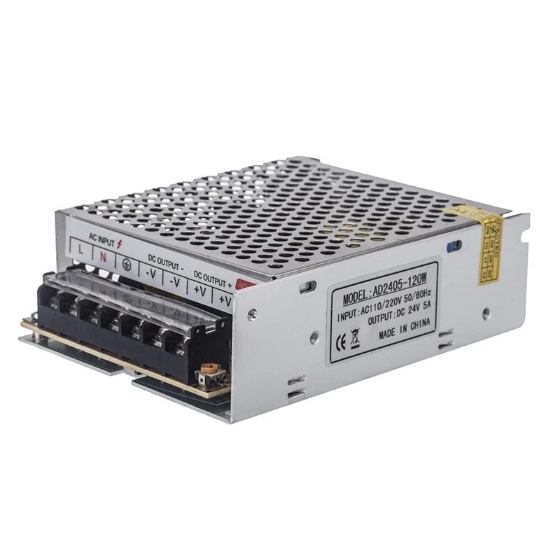 AC 100V~ 220V к DC 24V 5A 120W Преобразователь напряжения переключатель источник питания для светодиодный ленты