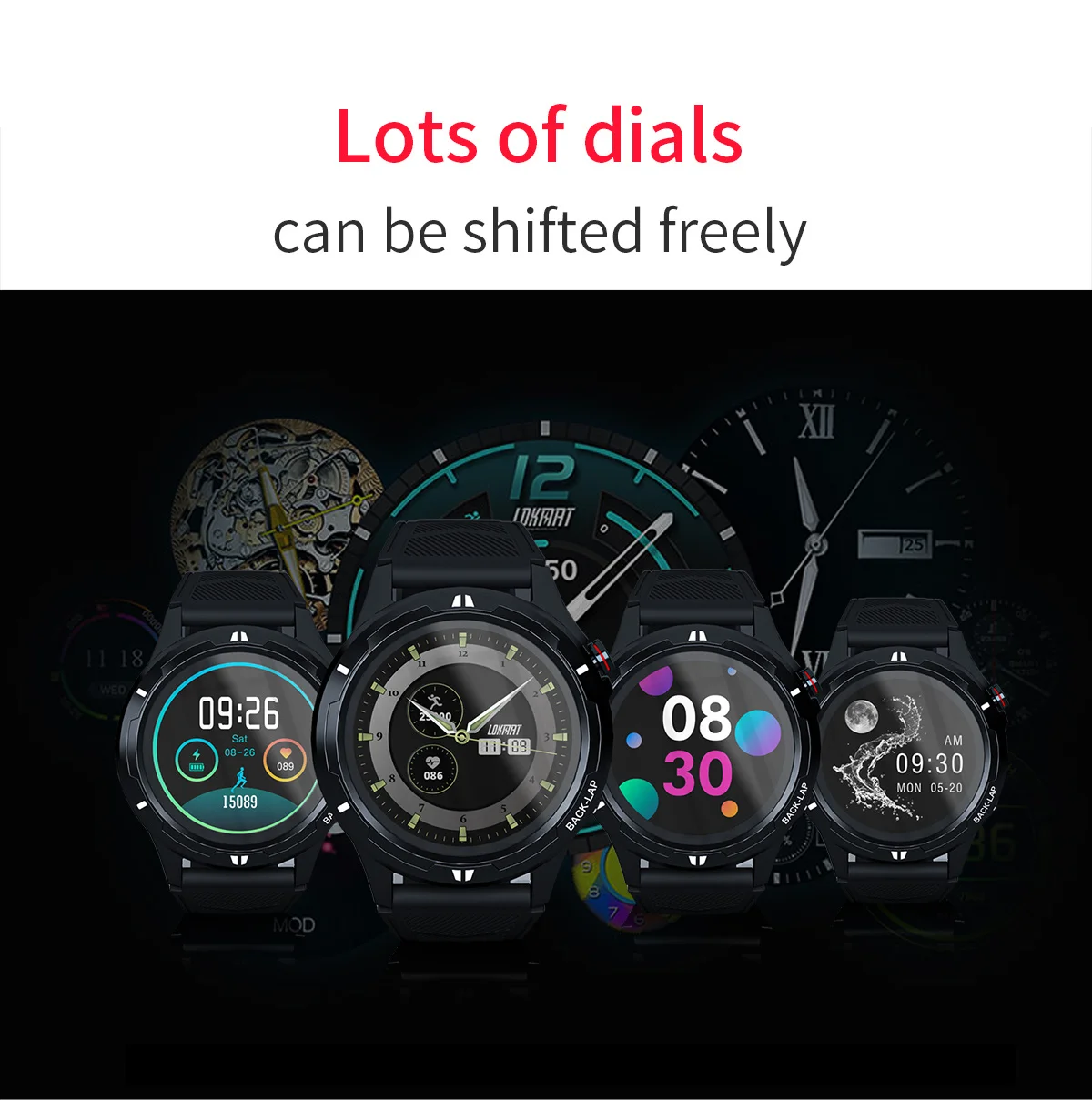 COMET 3 Smart Watch Woman Man Fitness Messages Reminder Heart Rate Music Playback Tracker Sports Waterproof For Ios Android