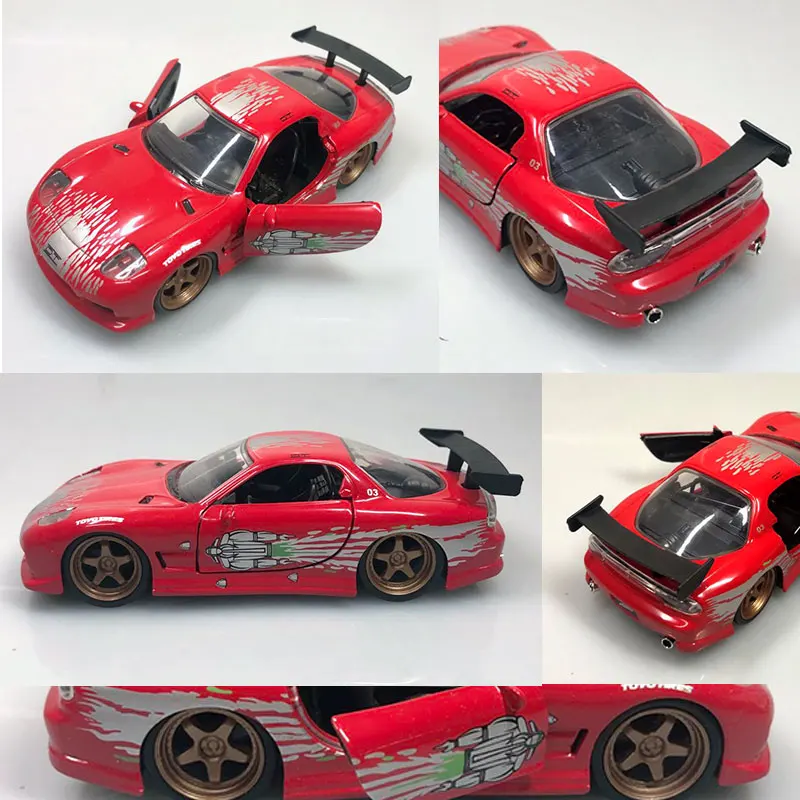 JADA 1/32 масштабная модель автомобиля игрушки Mazda RX 7 литья под давлением Металл
