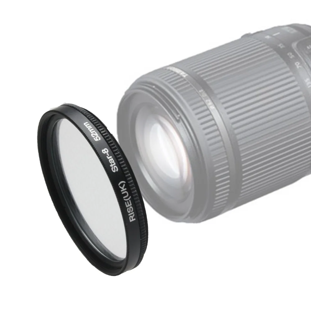 Metal-Frame RISE(UK) 52mm 8X 8point Variable Star Lens Filter for DSLR