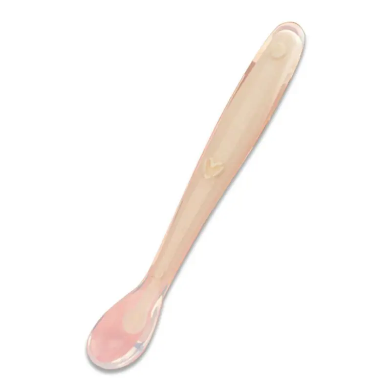 Милая силиконовая ложка для кормления с мультяшным рисунком, мягкая посуда, обучающая посуда для детей