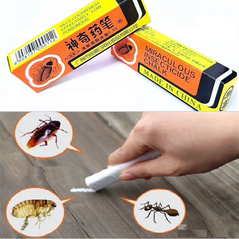 1box Effective Roach Killer Chalk Cockroach Pesticide For Home Shop Magic Medicine Pen Bugs Flea Ants Baits Pest Control