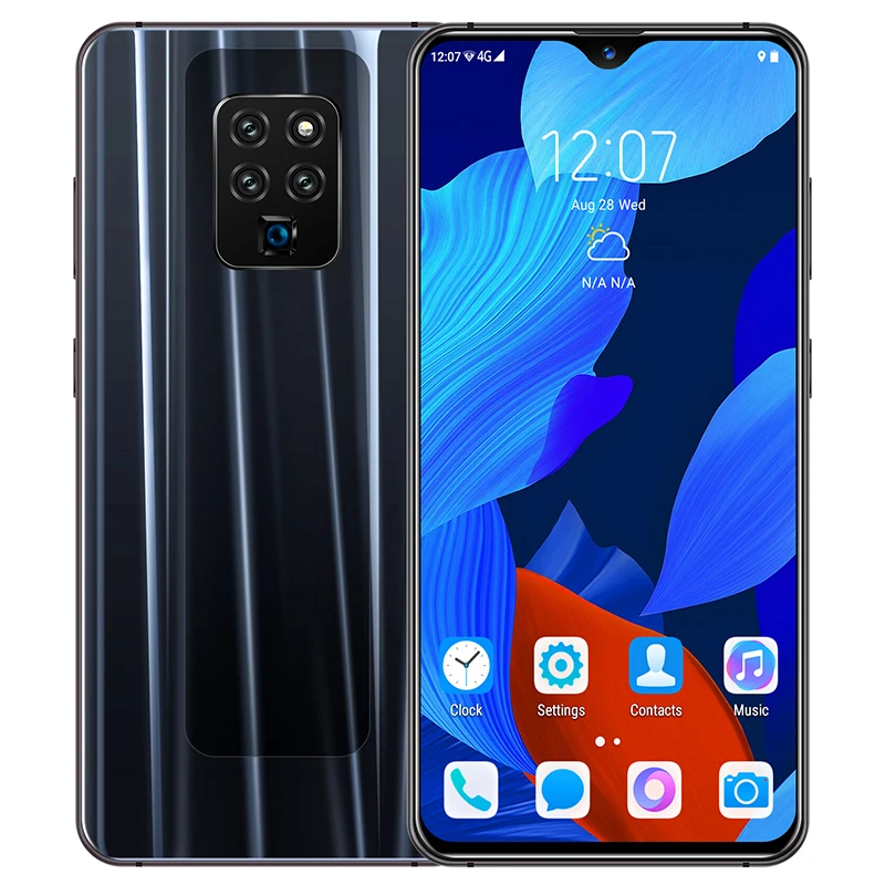 Black mate 35 Смартфон Android 5,1 четырехъядерный 6,3 дюймов 2SIM HD+ Дроп экран 2G+ 16G разблокировка лица ID 5MP+ 2MP 3000mAh мобильный телефон - Цвет: Black