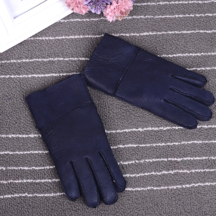 MPPM Genuine Leather Gloves Parent Child gloves Winter Wool Fur Gloves Mittens Natural Sheepskin for girl and boy