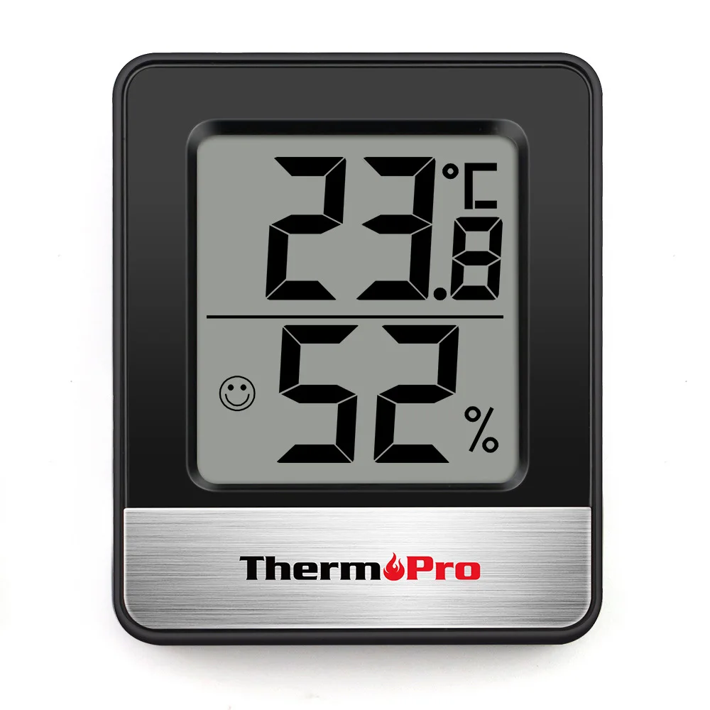 Black ThermoPro TP49 мини-Метеостанция черно-белый комнатный термометр гигрометр - Цвет: Black