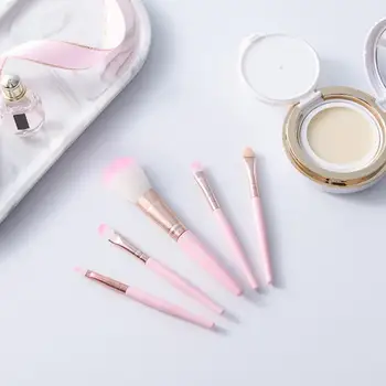 

5 Pcs Makeup Brushes Tool Set Cosmetic Powder Eye Shadow Foundation Blush Blending Beauty Make Up Brush Maquiagem
