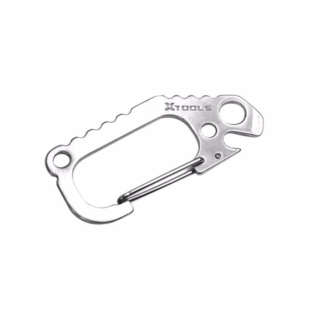 1 шт. брелок для ключей из нержавеющей стали инструменты для улицы Повседневная Экипировка Многофункциональный Карабин крышка открывалка для бутылок