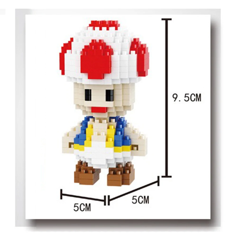 330 шт. Super Mario Bros Луиджи Йоши Toad Wario Koopa модель строительные блоки Развивающие кирпичные игрушки для детей рождественские подарки