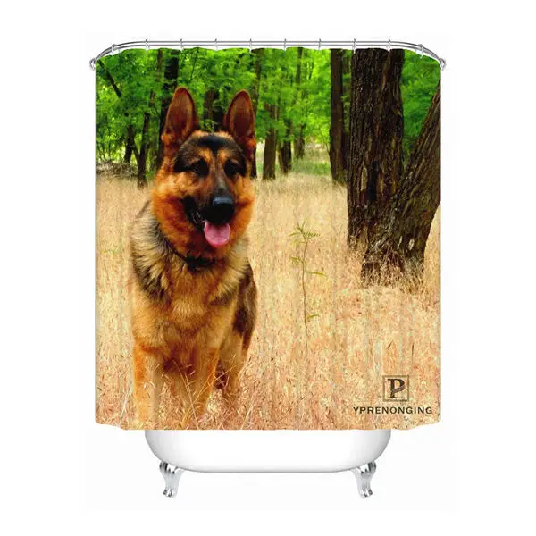 Shower Curtain Пользовательские немецкая овчарка Собака водонепроницаемый Душ занавес для ванной комнаты s крючки полиэстер ткань разные размеры#180421-Sina-08 - Цвет: Shower Curtain