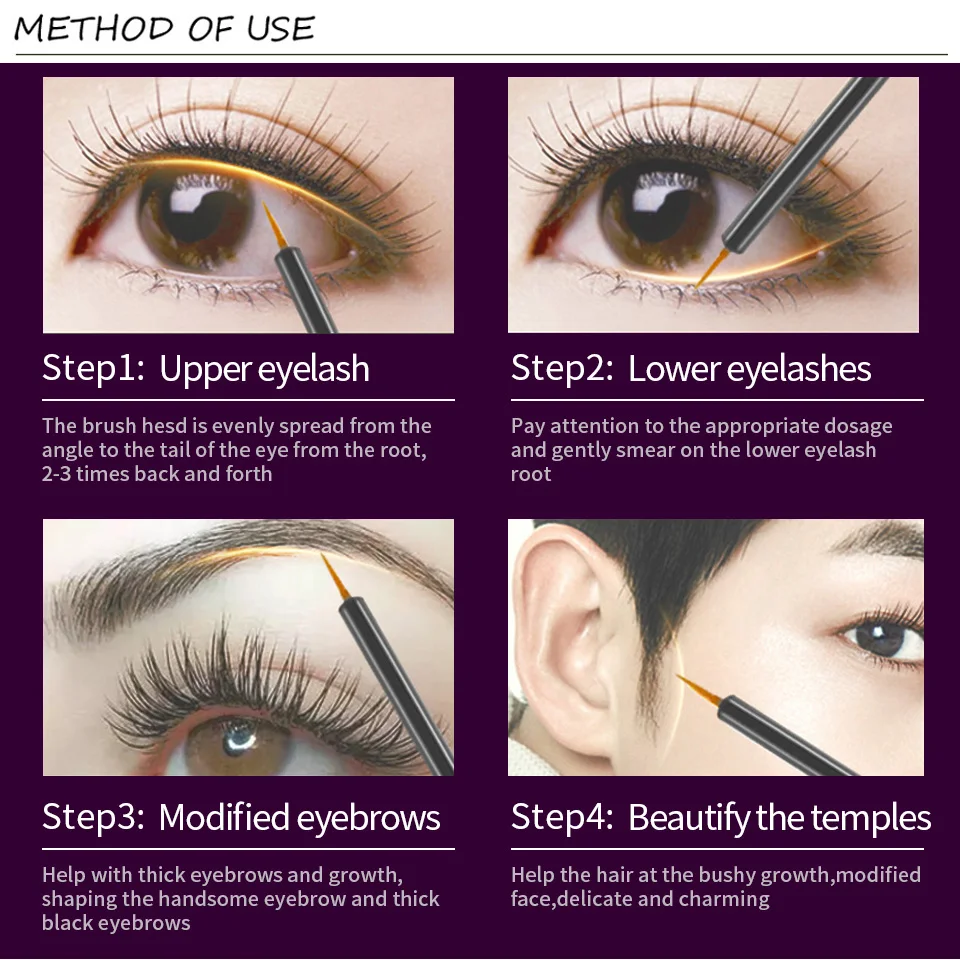 FEG Eyelash Enhancer 100 Original Eyelash Eyebrow Growth Treatment Serum Natural Herbal Medicine Eyebrow Longer Growth 4